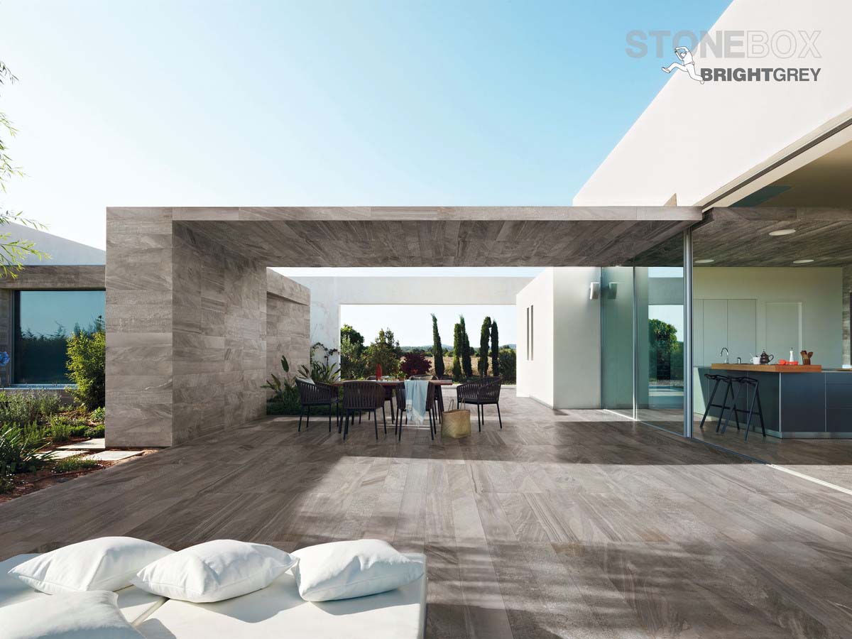 A mix of elegant and exclusive stones that eloquently interpret the style and needs of contemporary living. 
The surface faithfully reproduces the grain of natural stone.